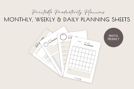 Monthly, Weekly, Daily Planner Sheets - The Living Business Project